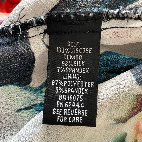 Nicole Miller Rosa Floral Viscose GGT Silk Bandeau Tank Top BA10076 Size Small - Picture 8 of 10